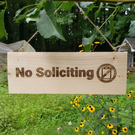 "No Soliciting" Sign